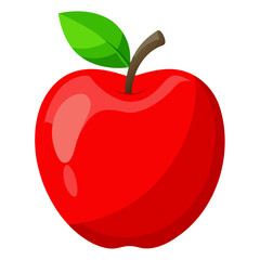 Flat Red Apple Design