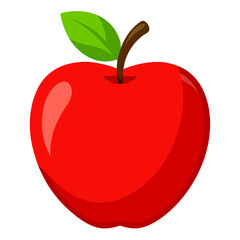 Flat Red Apple Design