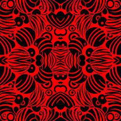 simple seamless abstract black and red pattern, texture