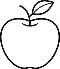 vector apple icon on a white background