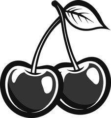 cherry vector icon on a white background