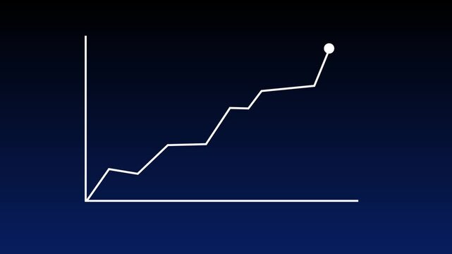simple line rising grape with black background.