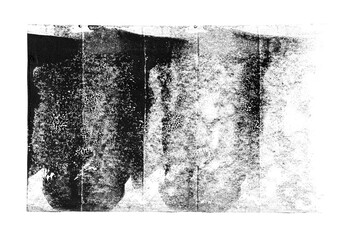 This letterpress print shows rich, dense black ink, creating a rough, grungy texture. It's distressed, with an isolated, transparent background. The piece clearly evokes a printing press; it's all han