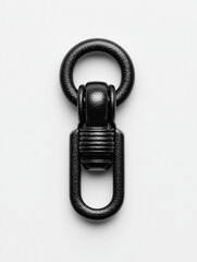 Black Heavy-Duty Carabiner Hook with Rope Loop
