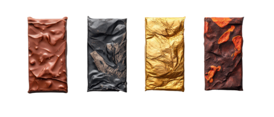 Floral Chocolate Wrapper Design for Garden Lovers on transparent background. cut flower elements, garden themed designs. Top view high quality PNG. design elements, top view - flat lay