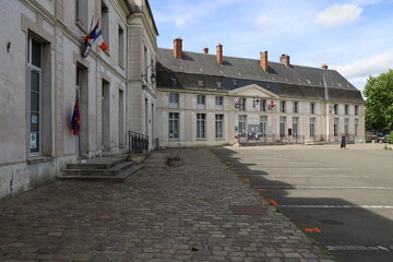 Mairie, vue de l'extérieur, ville de Dourdan, département de l'Essonne, France