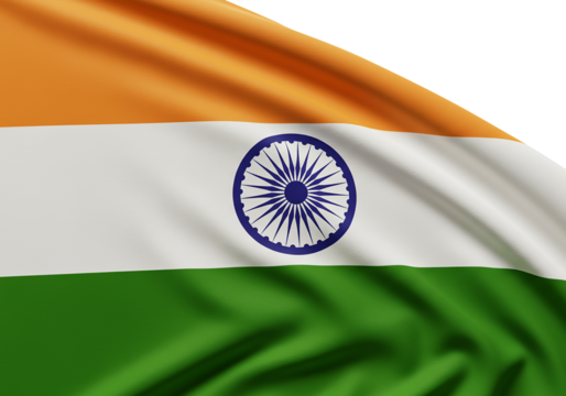 Vibrant India A Close-Up View of the Indian Flag, Symbol of Unity and Cultural Heritage