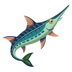Paddlefish Silhouette Vector