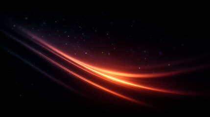 Obraz premium Abstract Red Light Streaks on Dark Space Background 