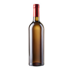 A Single Bottle of LightColored Wine Against a Black Background A Visual Representation of Winemaking and Consumption isolated on transparent baackground