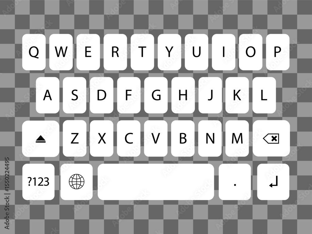 Wall mural device keyboard layout for web and apps