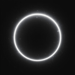 Glowing circular energy rings isolated on black background

