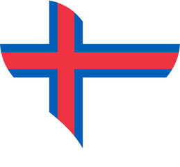 Obraz premium Heart Flag Faroe Islands, Heart Faroe Islands Flag