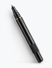 Fountain pen top view on white background
