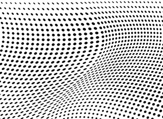Abstract halftone wave dotted background