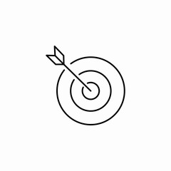 target arrow bullseye icon sign vector