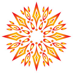 Ornamental Round Lace Mandala Design with Floral and Vintage Elements