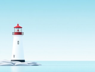 Lighthouse on a tranquil sea