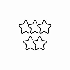 five stars icon sign vector