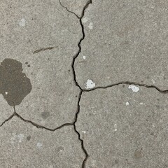Obraz premium cracked concrete pavement