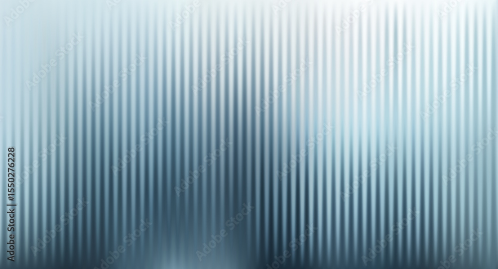 Poster vector gray blurred glass gradient background. vertical ribbed glass texture. abstract bg.