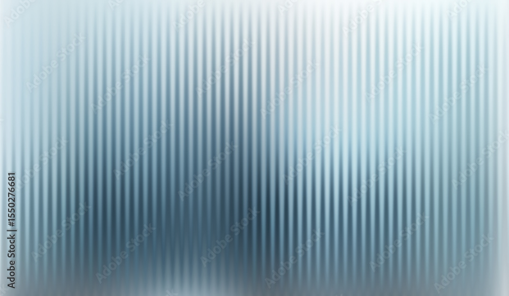 Poster vector gray blurred glass gradient background. vertical ribbed glass texture. abstract bg.