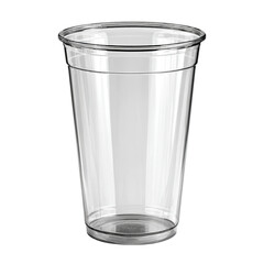 Empty Plastic Cup: Transparent cup in a minimalist style. It evokes feelings of emptiness. 