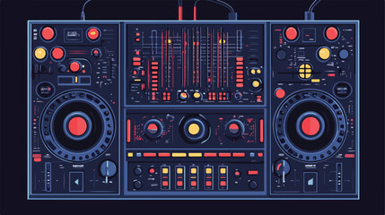 Fototapeta premium DJ Mixer Music Isolated Vector Illustration