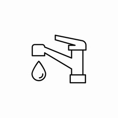 dripping faucet water icon sign vector