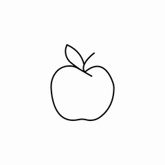 fresh red apple fruit icon sign vector