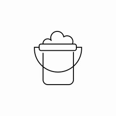garden bucket soil icon sign vector
