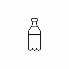 plastic water bottle icon sign vector