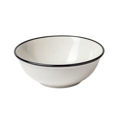 Elegance in Simplicity: A pristine, minimalist ceramic bowl, designed for serving, evokes a sense of calm through its sleek design.