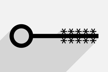 Key as symbol of password for access to confidential information
