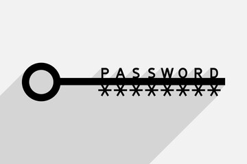 Key as symbol of password for access to confidential information