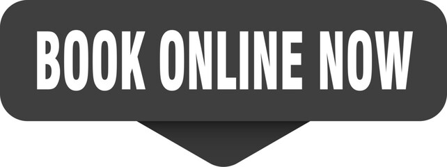 book online now sticker. book online now sign on transparent background
