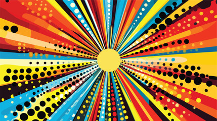 Fototapeta premium Colorful Dotted Background in Pop Art Style