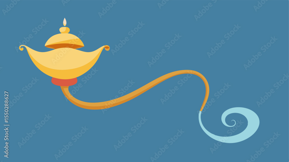 Poster charming companion a charming lamp with a vintage design walks gently with a gently swaying lampshad