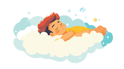 Dream Cloud Isolated Icon Vector Illustration