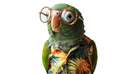 parrot on a white background