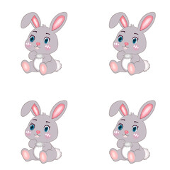 set of easter rabbits