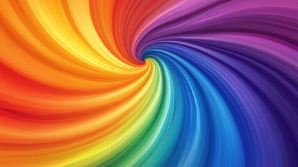 Rainbow abstract swirl pattern, pride celebration, clean vector style