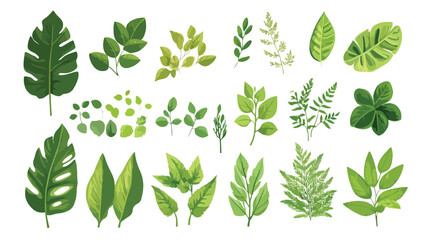 Green Eco-Friendly Leaves and Recycling Arrows on Plants