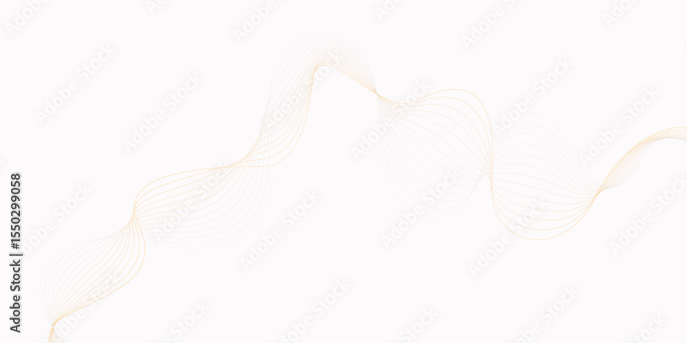Poster abstract modern wavy shiny lines pattern on white background creating a flowing and dynamic composit