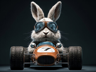 car rabbit, AI generated image