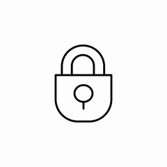 padlock security access icon sign vector