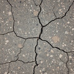 cracked asphalt pavement