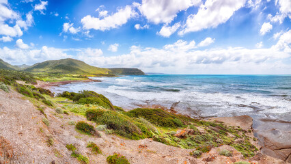 Unbelivable view at Torre Argentina at the West coast along Costa Tentizzos near Bosa