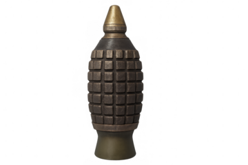 German model 24 grenade standing up on a transparent background