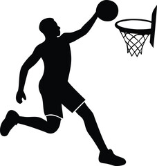 Obraz premium basketball player silhouette